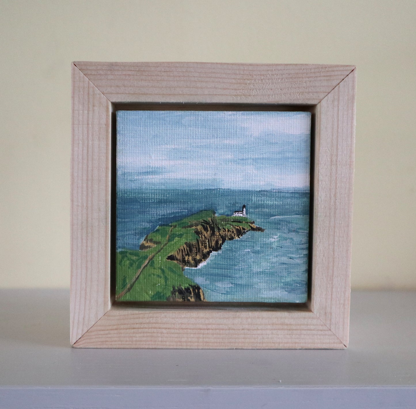 Day 17 - 7x7cm Mini Canvas - Neist Point Lighthouse, Isle of Skye