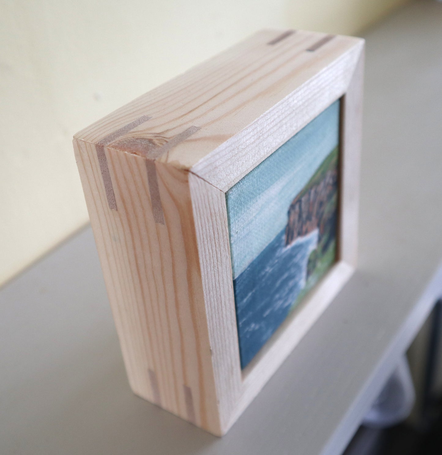 Day 37 - 7x7cm Mini Canvas - Loch Toll an Lochain, Pinnacles of An Teallach and Corrag Buidhe