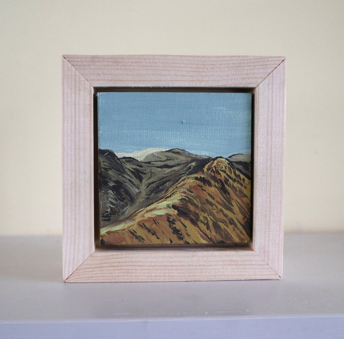 Day 34 - 7x7cm Mini Canvas - South Glenshiel Ridge