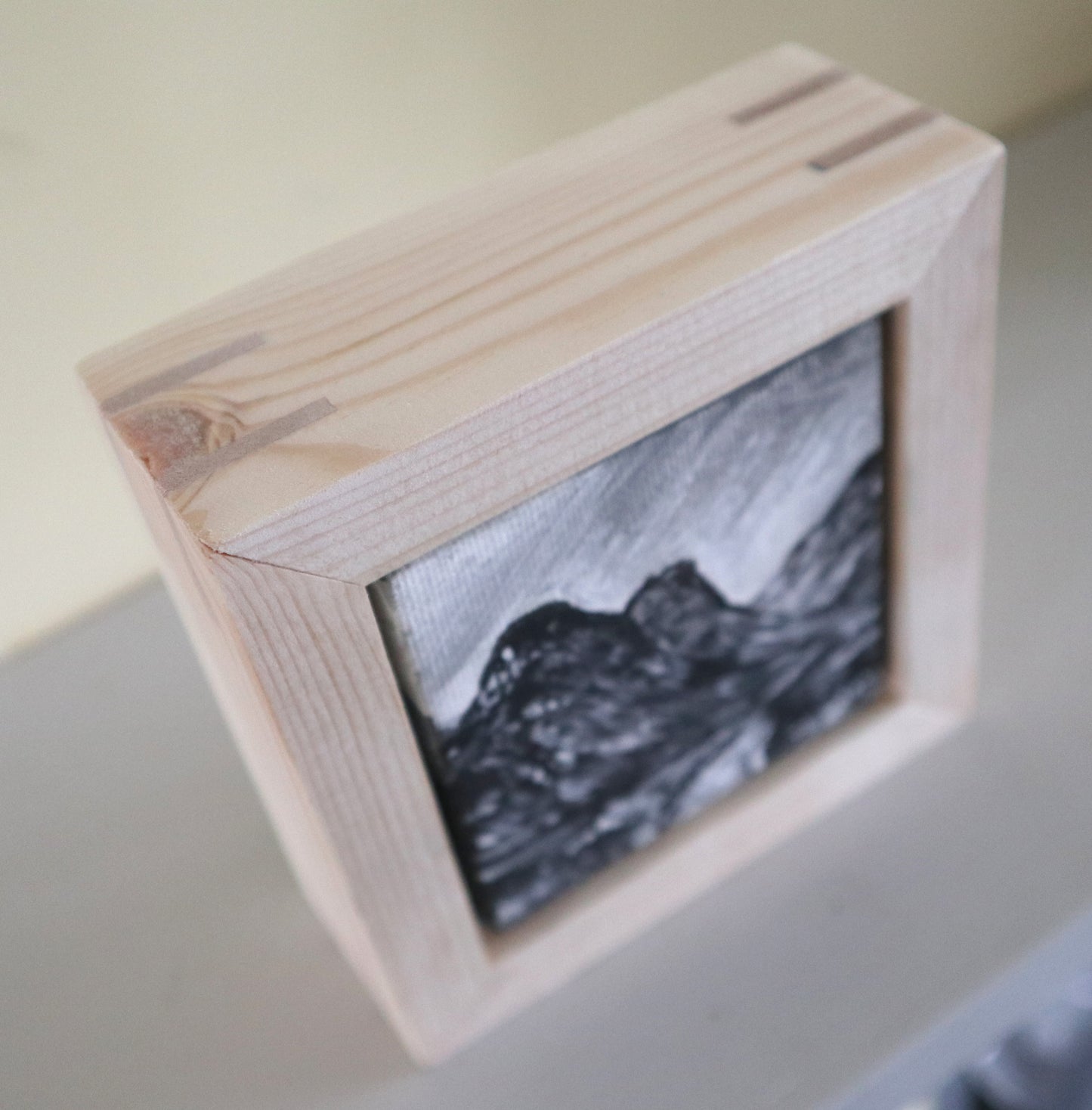 Day 19 - 7x7cm Mini Canvas - Glencoe in Black and White