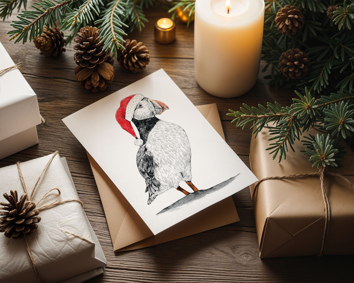 Puffin Christmas Card