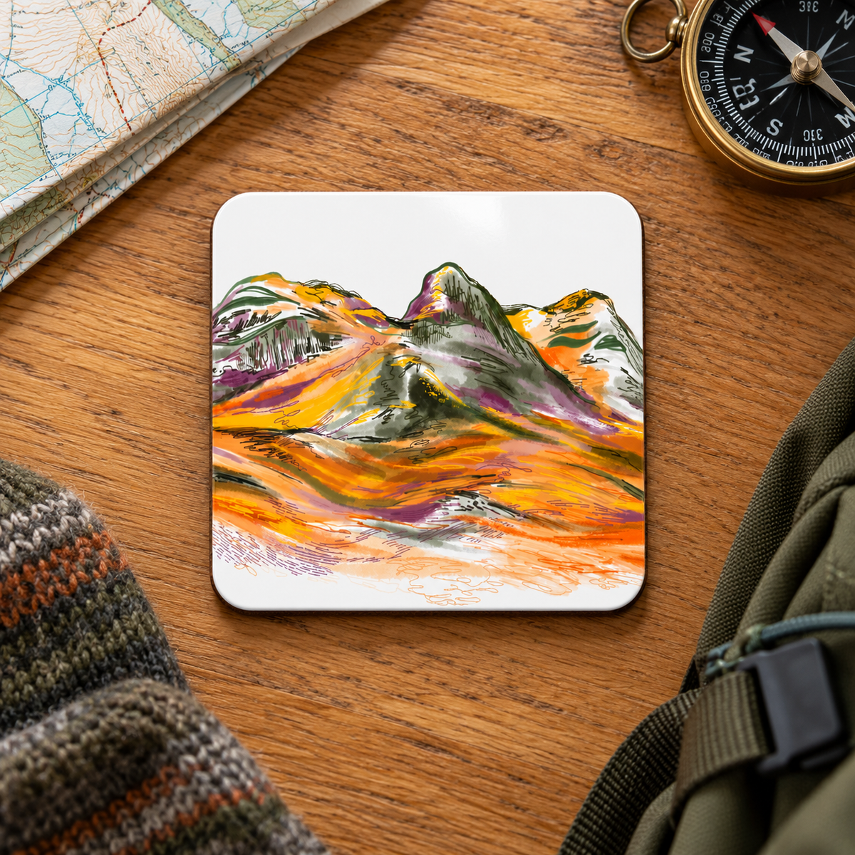 Three Sisters Glencoe Coaster