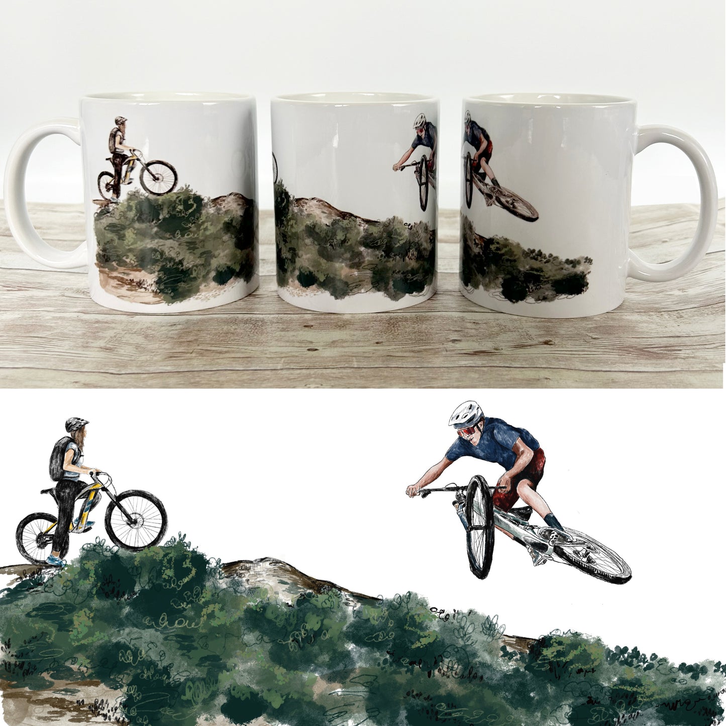 Mountain Biking Ceramic Mug
