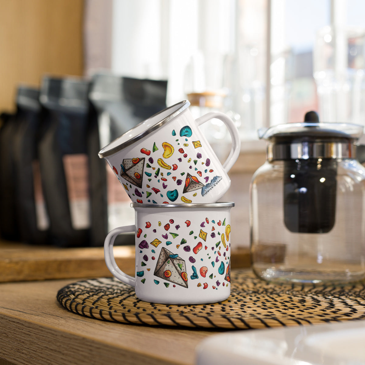 Climbing Hold Enamel Mug