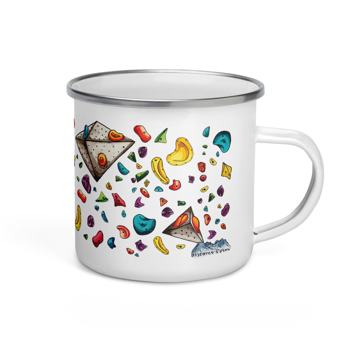 Climbing Hold Enamel Mug