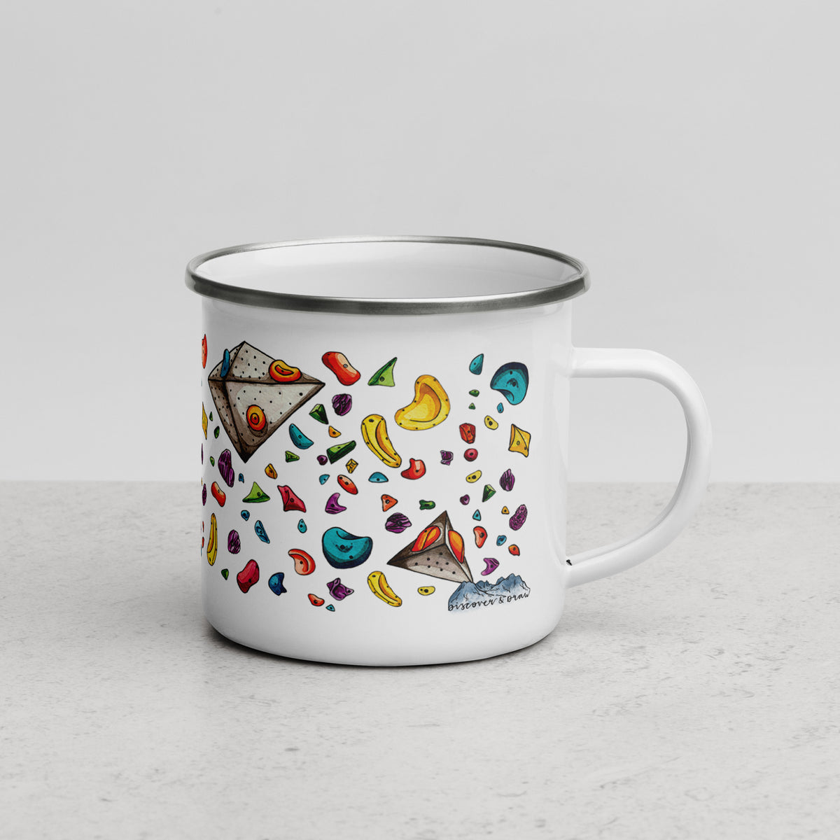 Climbing Hold Enamel Mug