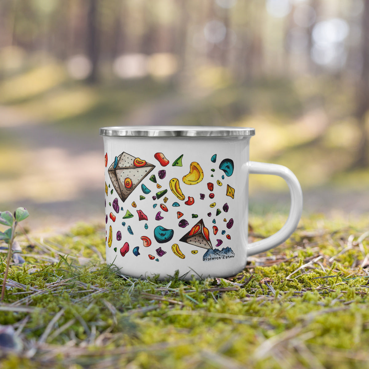 Climbing Hold Enamel Mug
