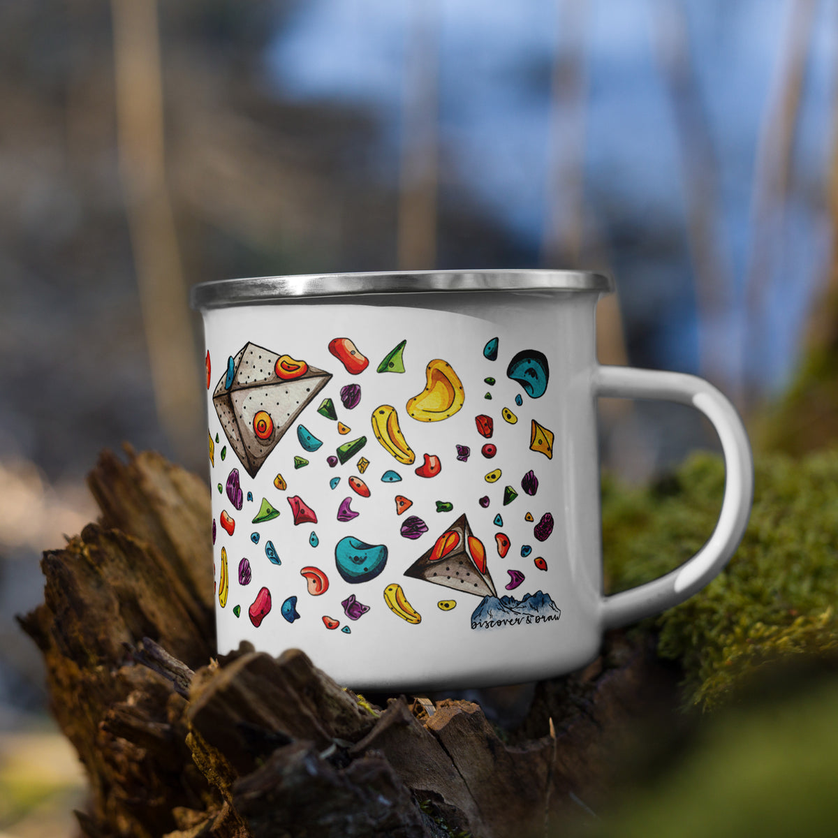 Climbing Hold Enamel Mug