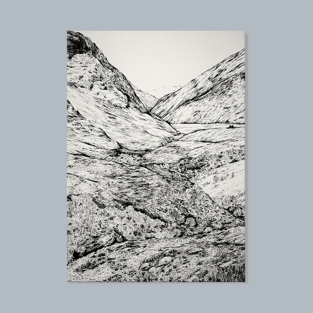 Monochrome Glencoe Art Print
