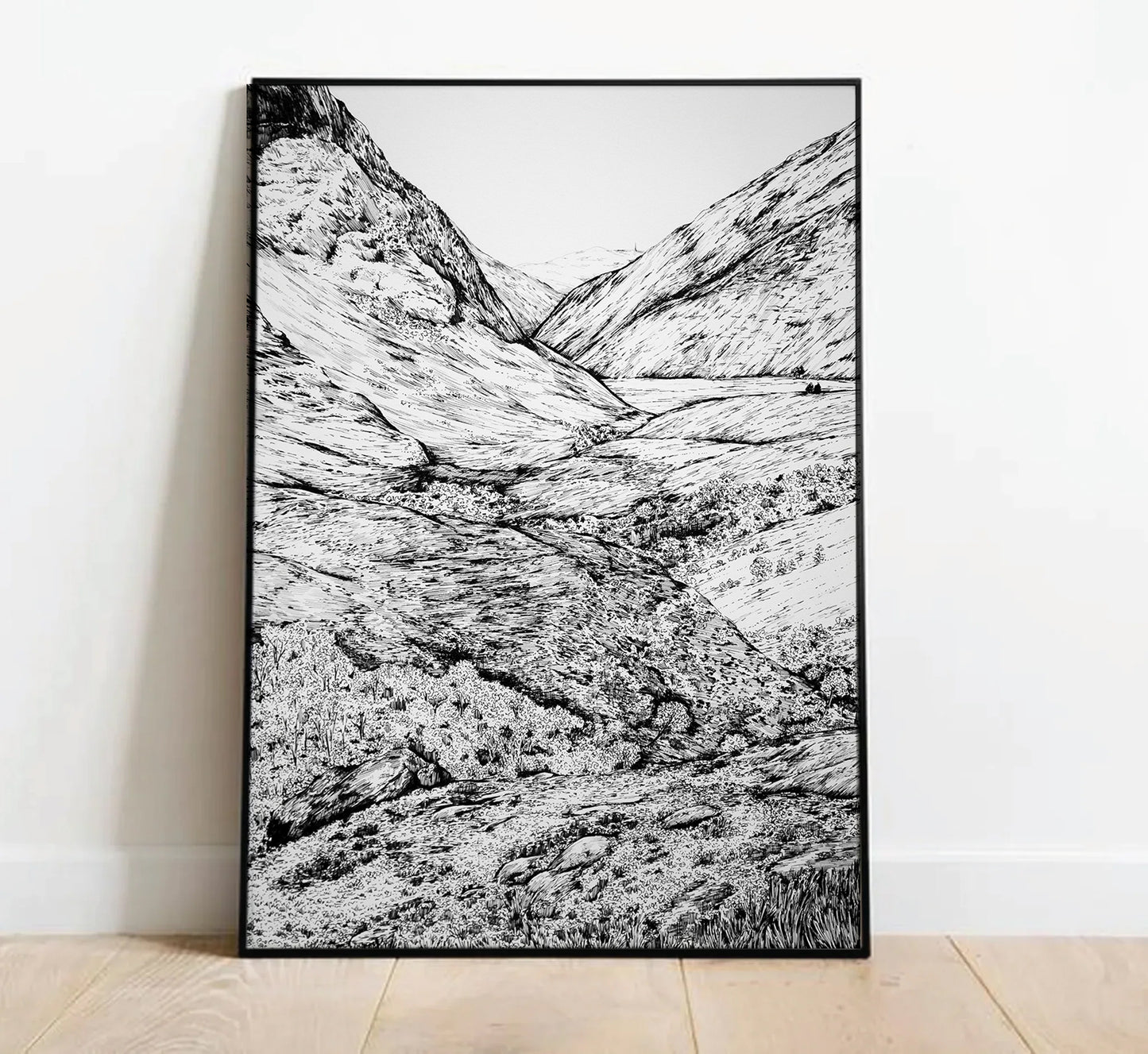 Monochrome Glencoe Art Print