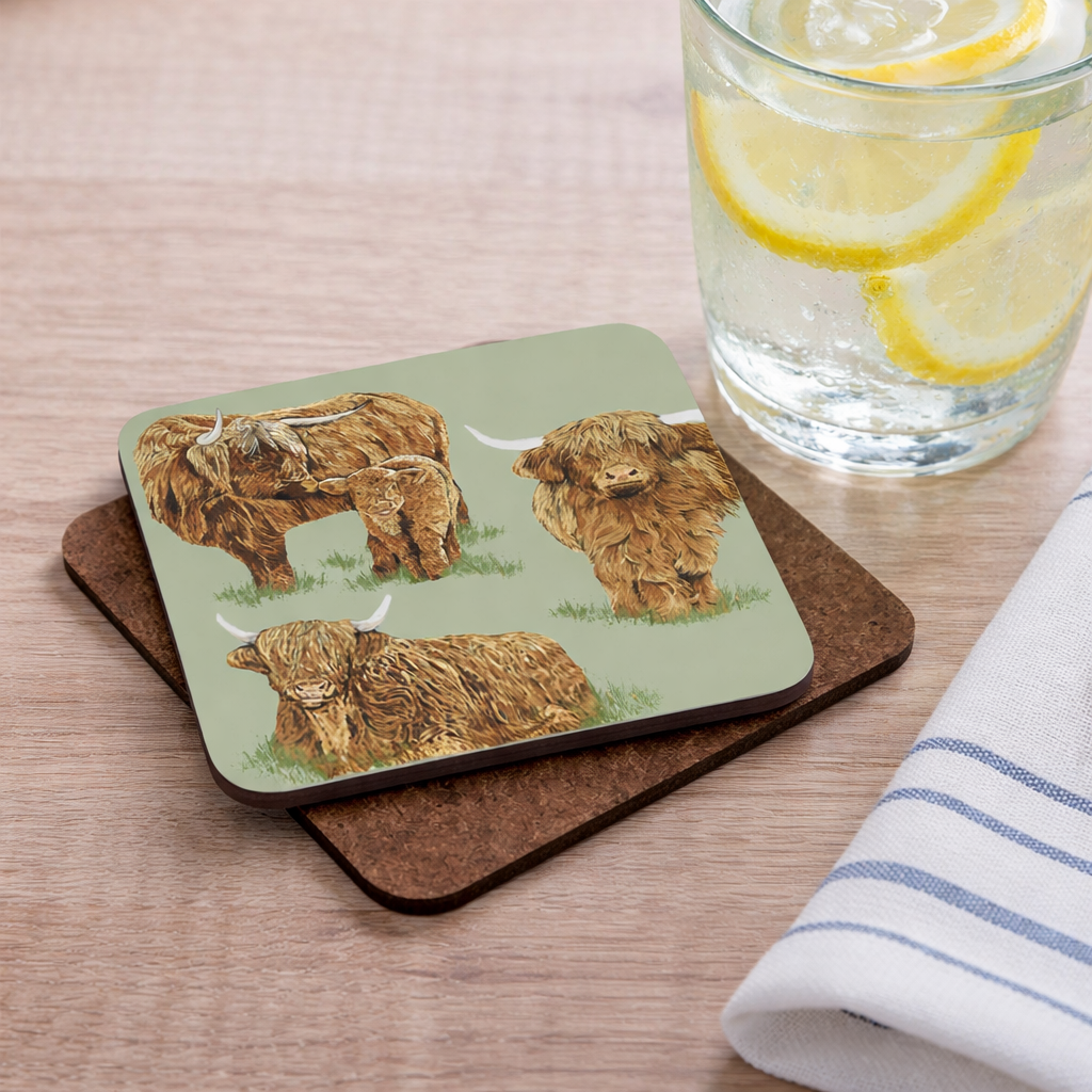 Highland Cow Coaster
