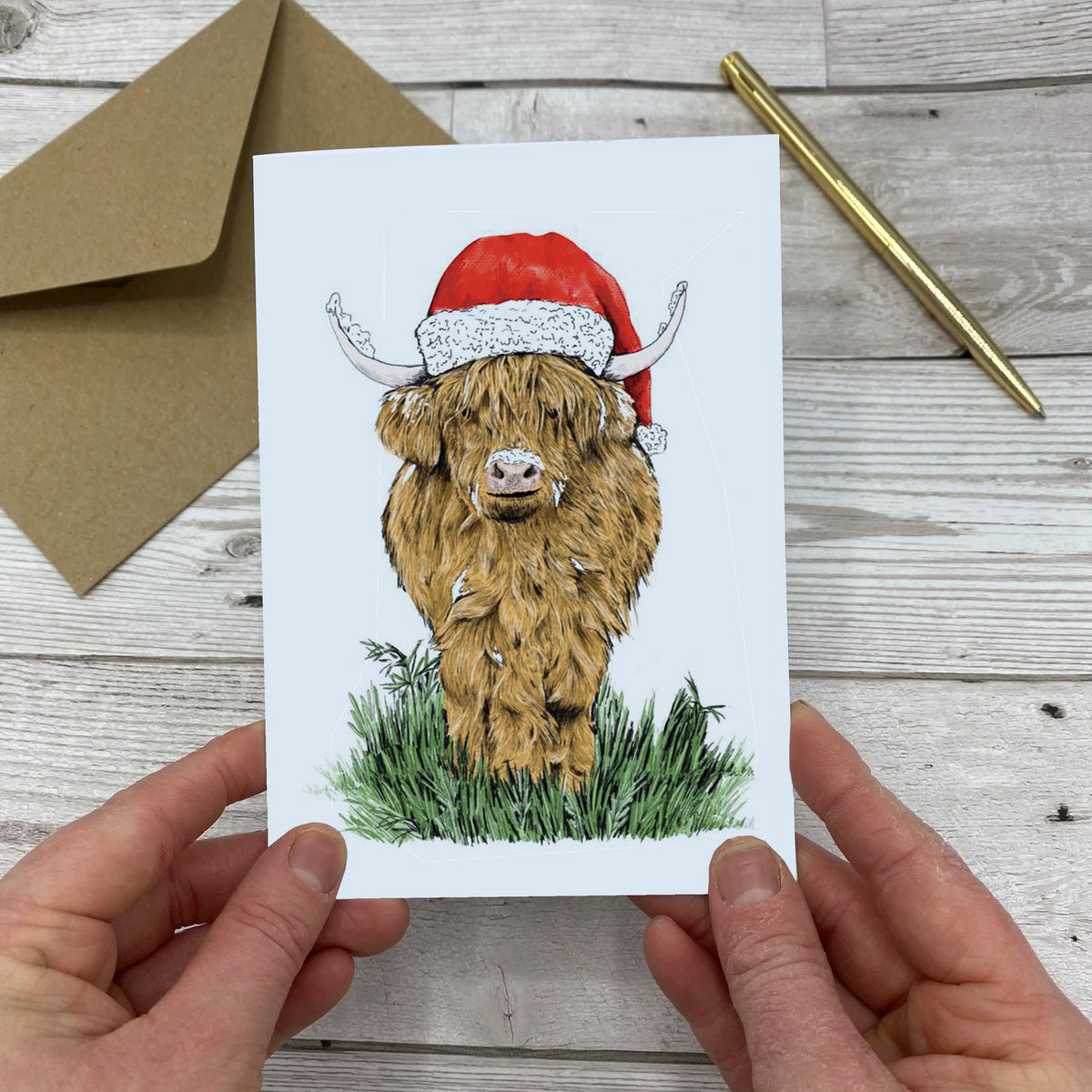 Highland Cow Christmas Card