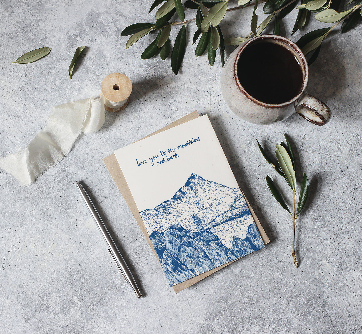 'Love You To The Mountains And Back' Greeting Card