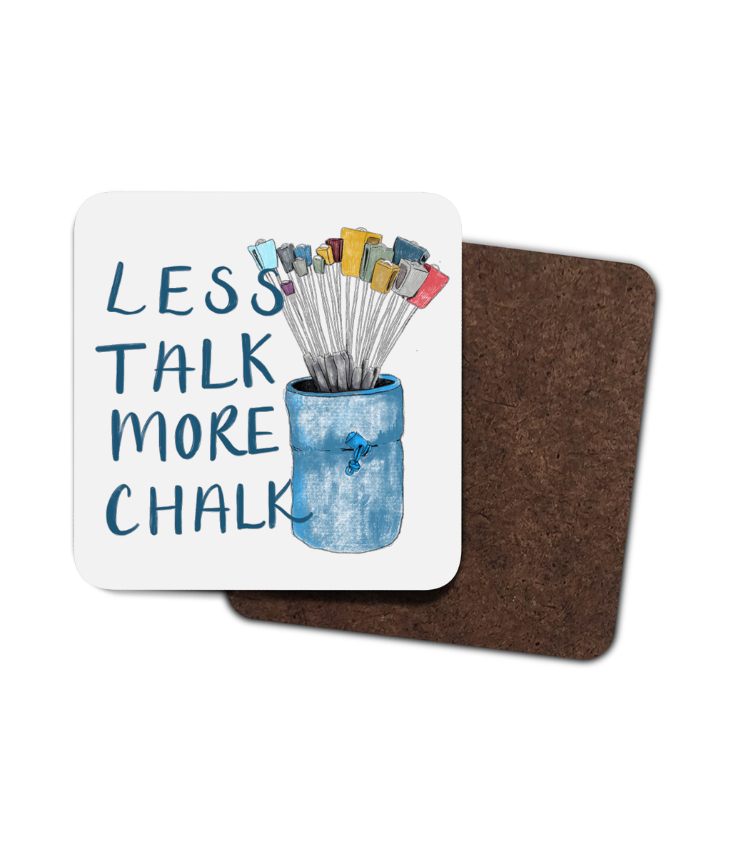 Less Talk More Chalk Climbing Coaster