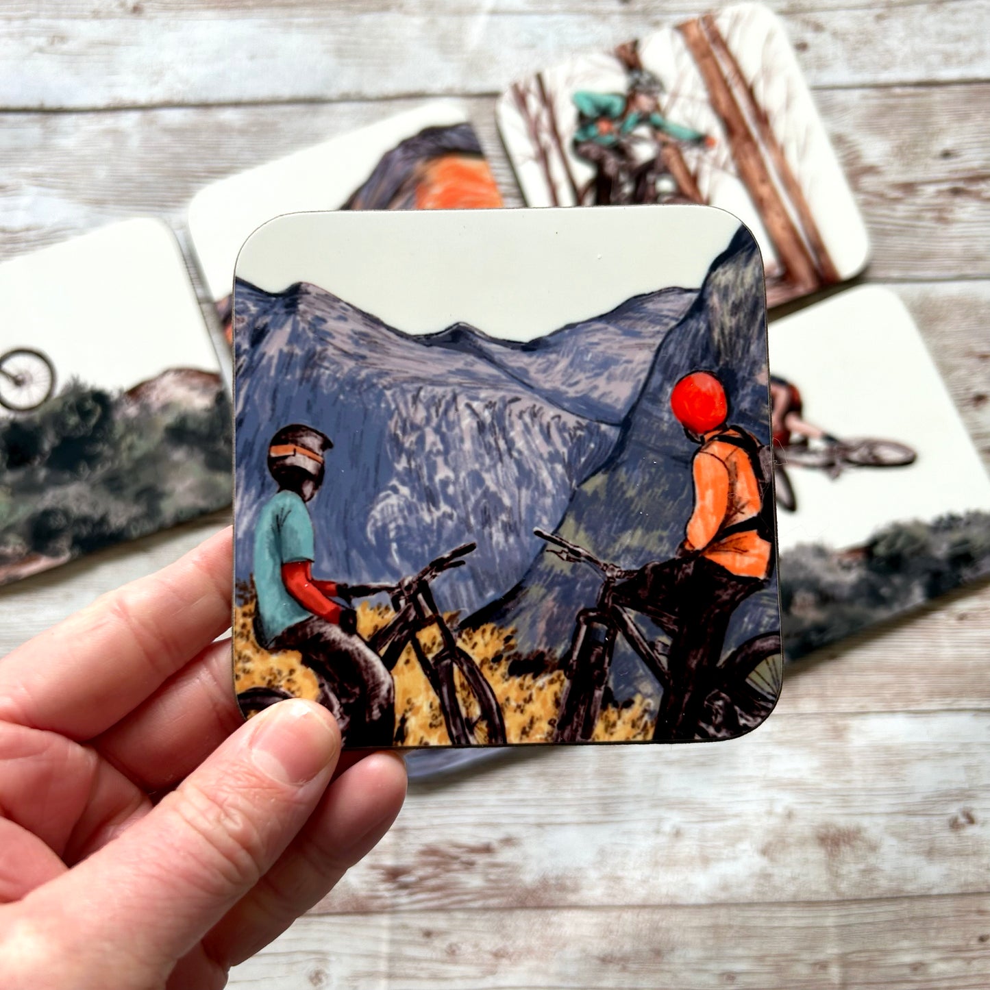 Mountain Biking Coaster Set