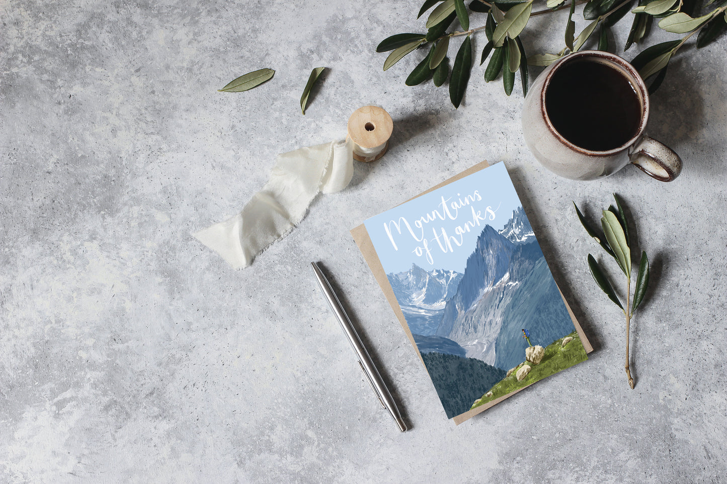 Mountains of Thanks Card