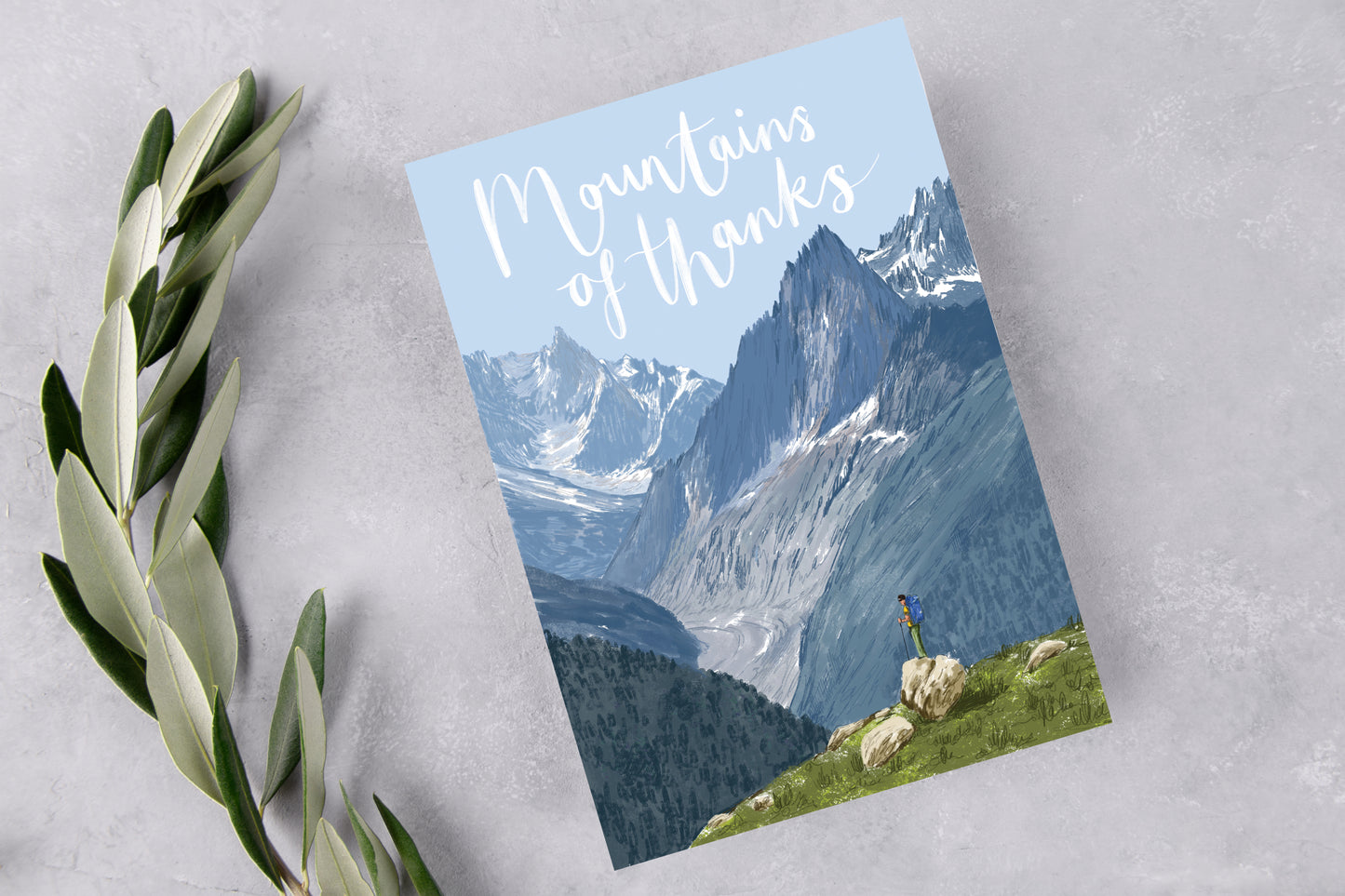Mountains of Thanks Card