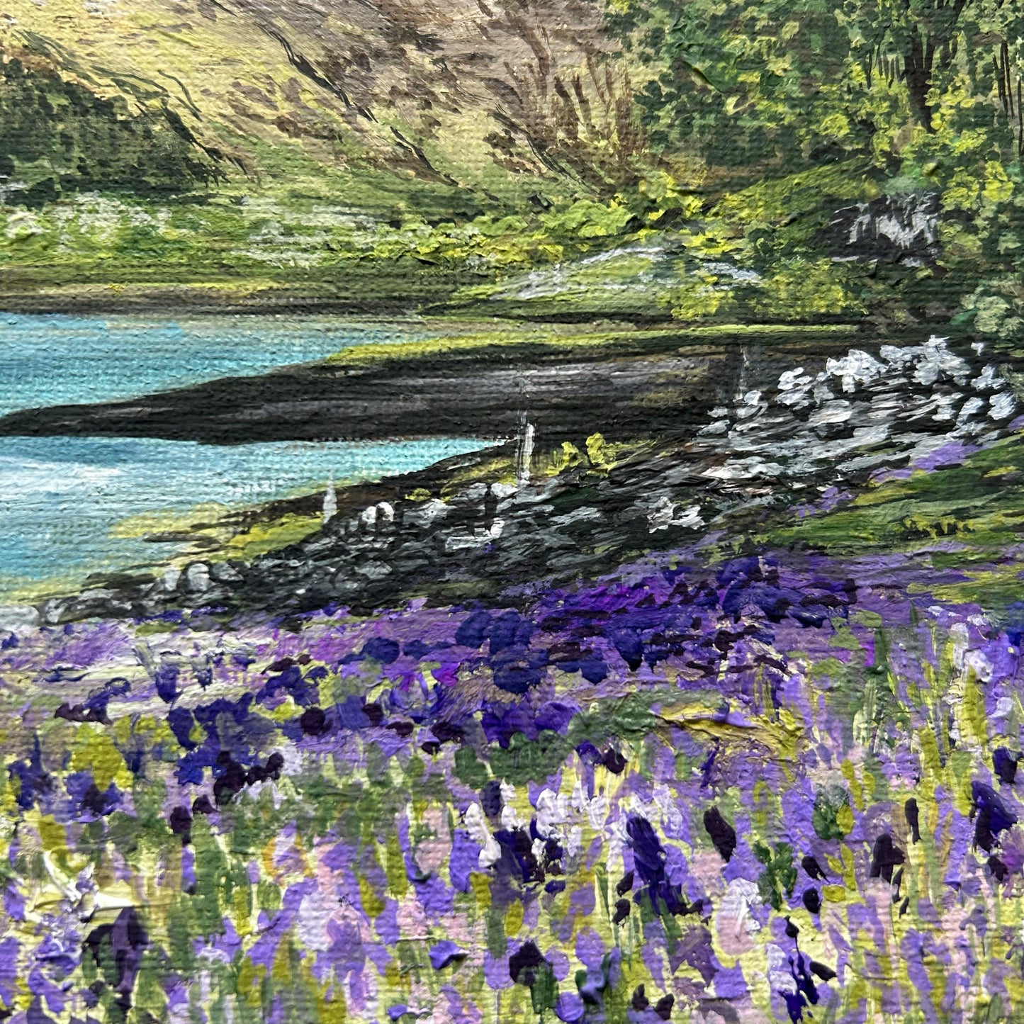 Pap of Glencoe amongst the Bluebells Original Framed Painting