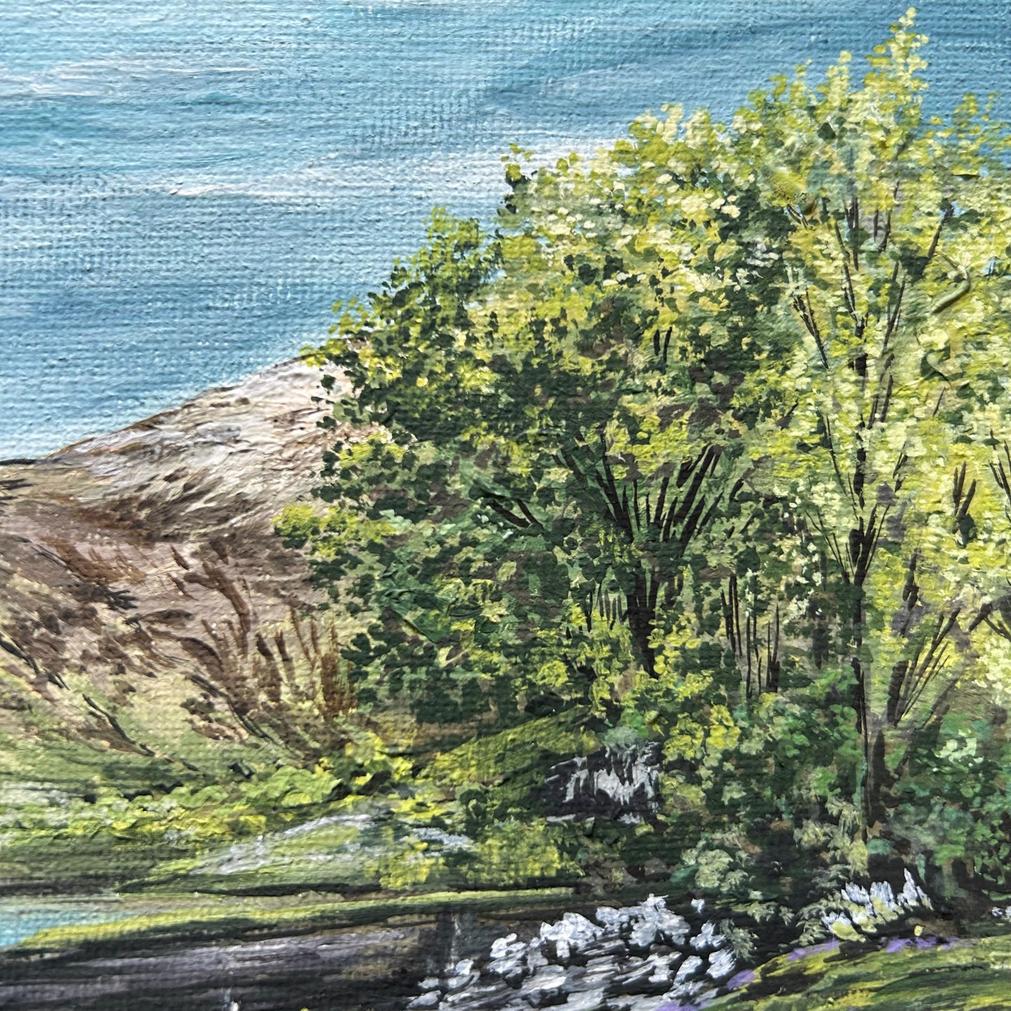 Pap of Glencoe amongst the Bluebells Original Framed Painting