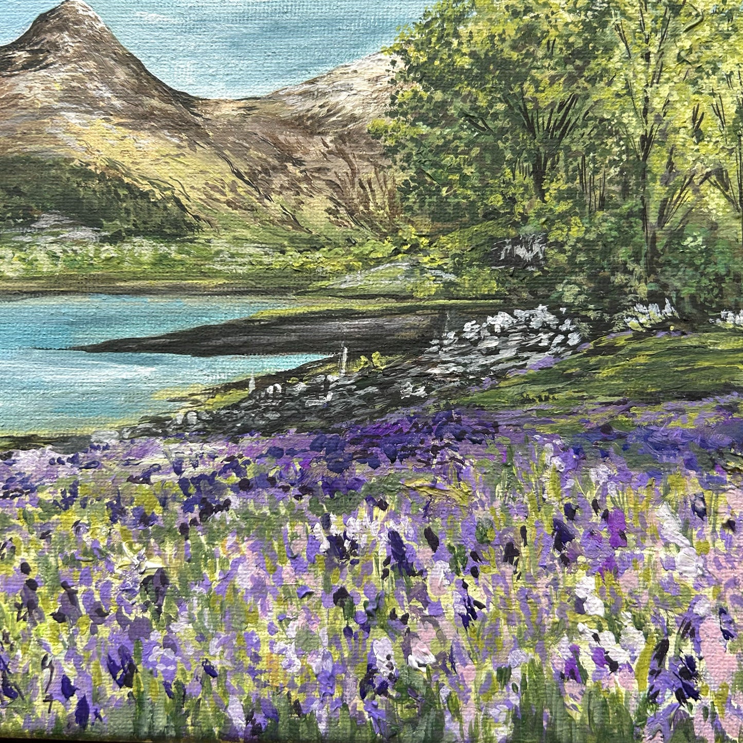 Pap of Glencoe amongst the Bluebells Original Framed Painting