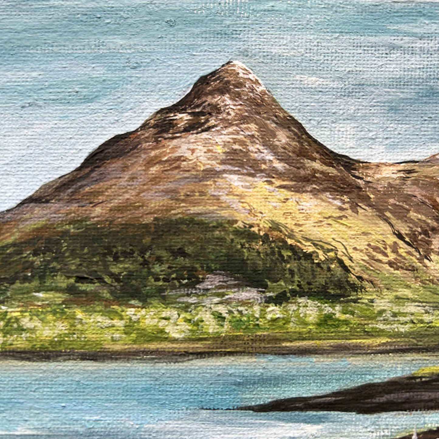 Pap of Glencoe amongst the Bluebells Original Framed Painting