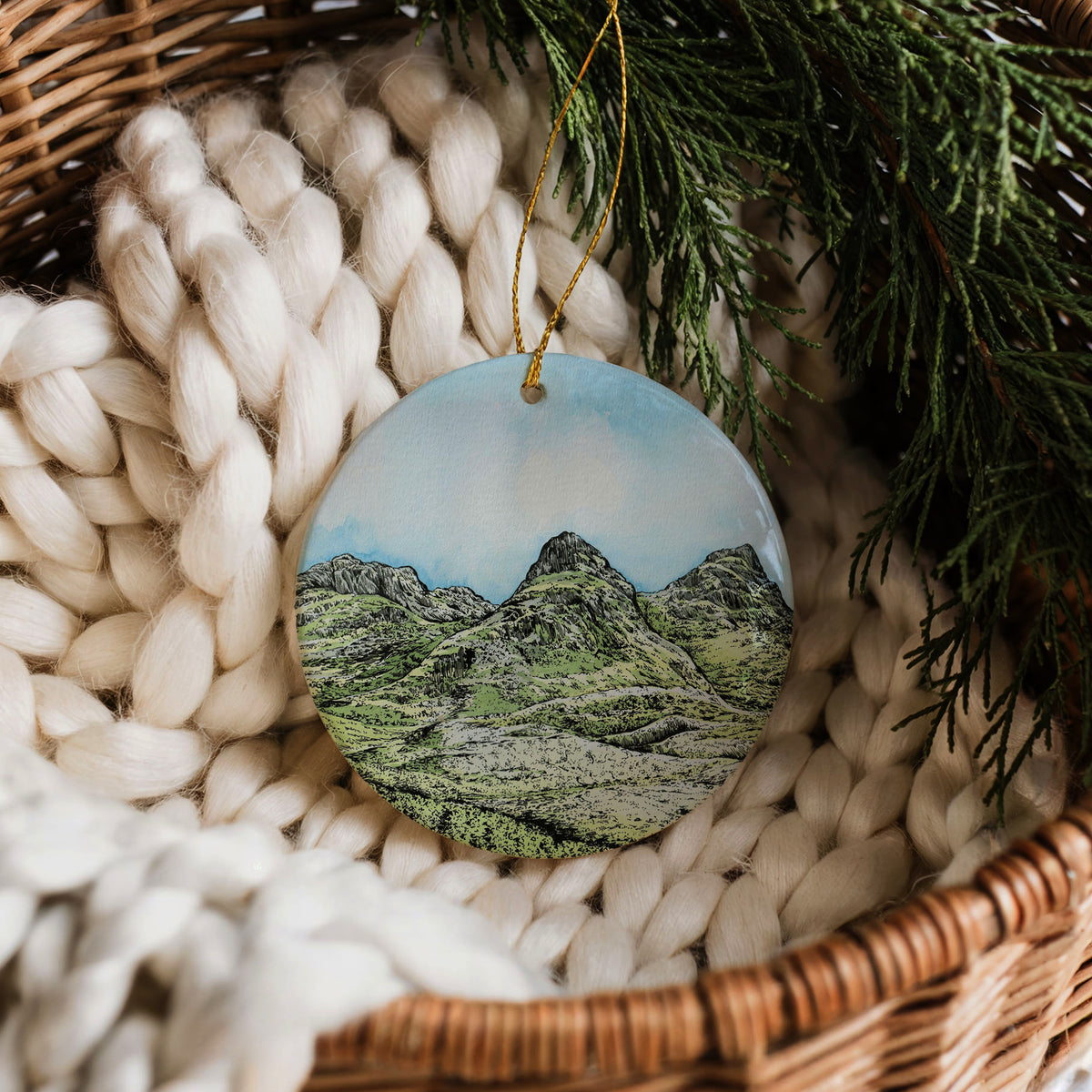 Three Sisters Of Glencoe Ceramic Christmas Decoration
