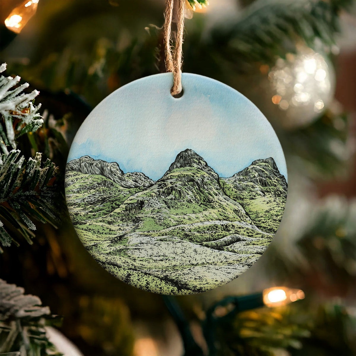 Three Sisters Of Glencoe Ceramic Christmas Decoration