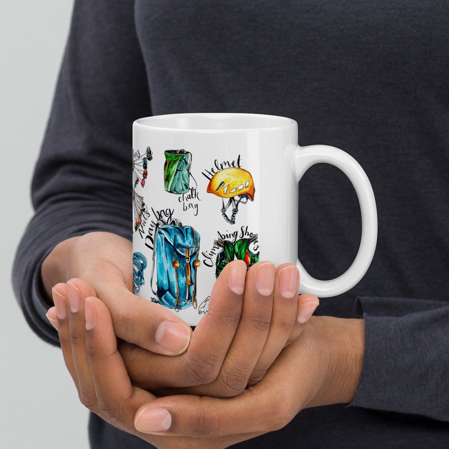 Trad Rock Climbing Ceramic Mug