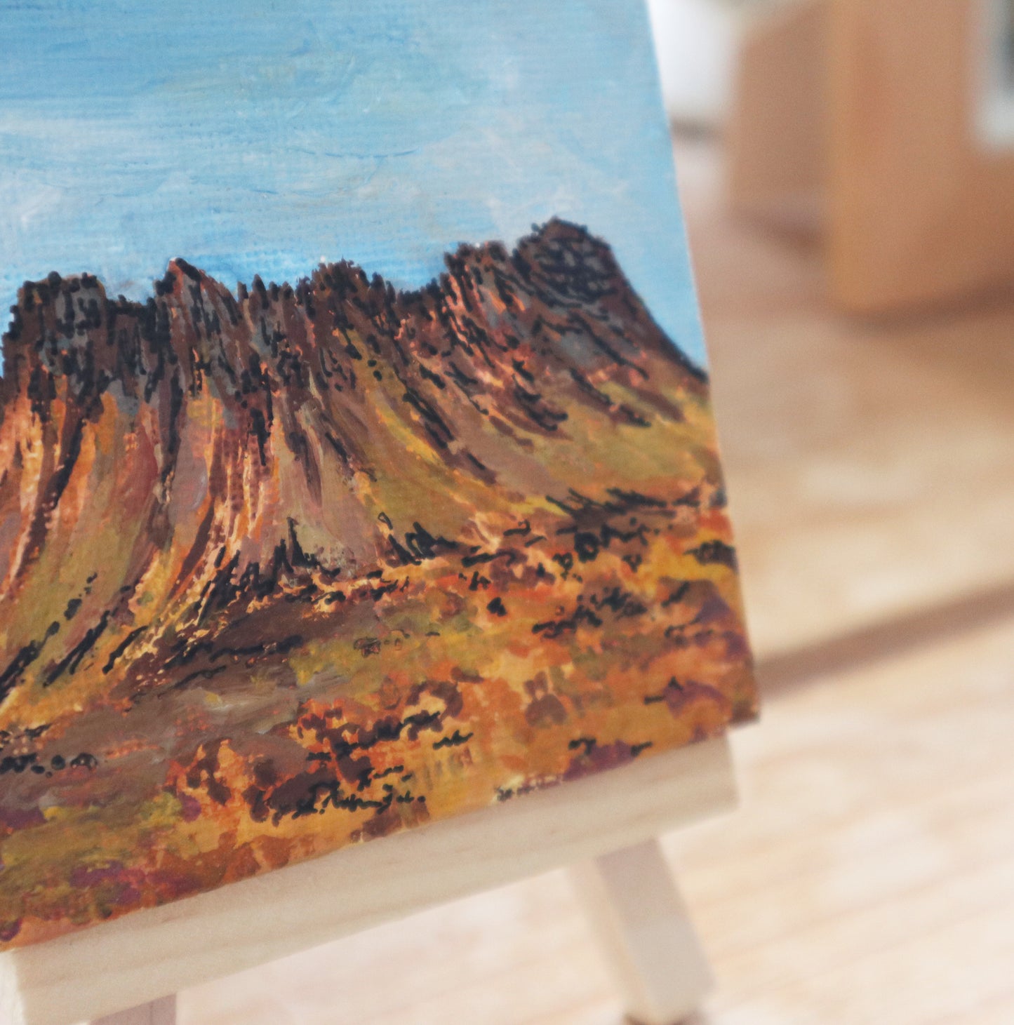 Day 09 - 7x7cm Mini Canvas - Stac Pollaidh, Ullapool