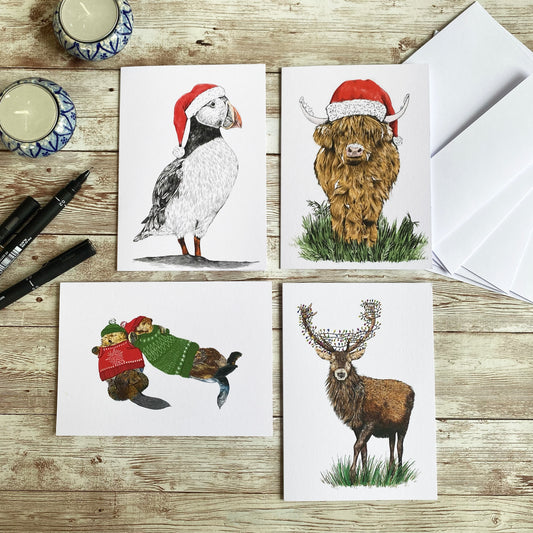 Highland Wildlife Christmas Card Set