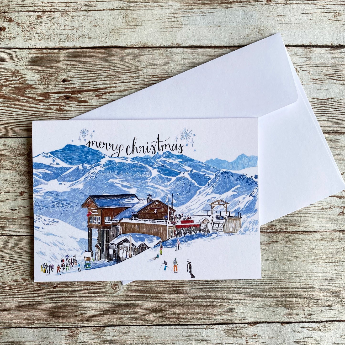 Skiing Christmas Card Set
