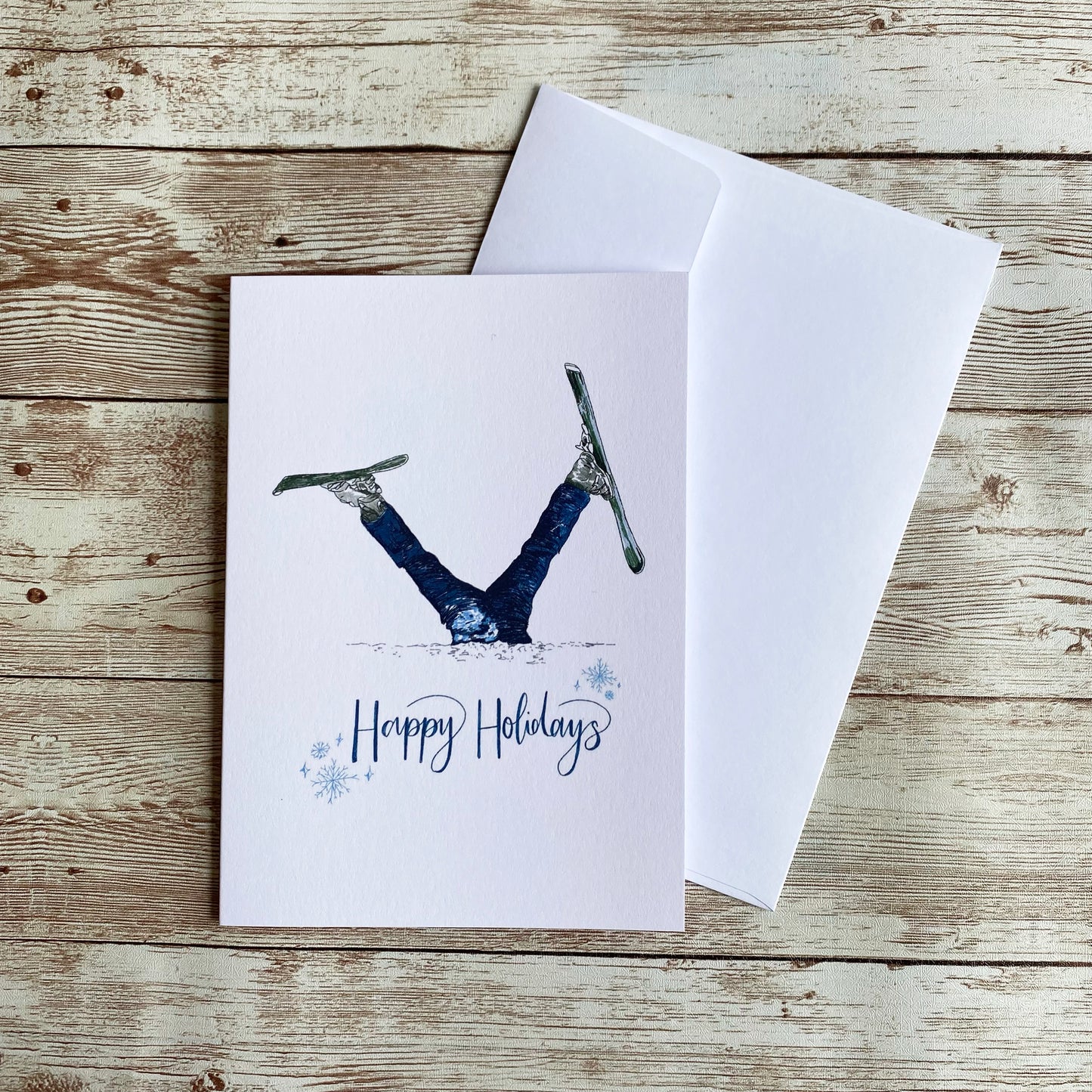 Skiing Christmas Card Set
