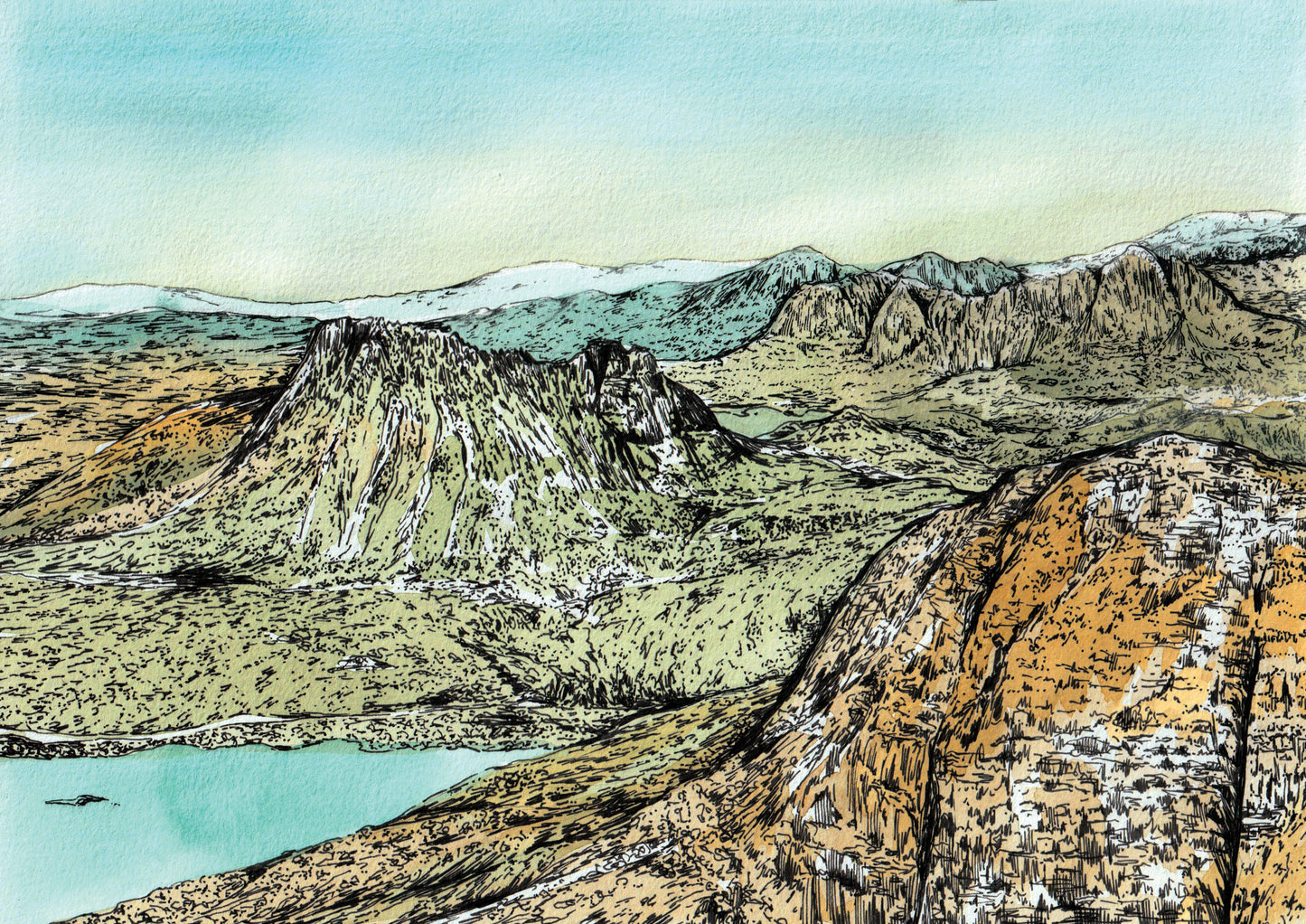 Original Stac Pollaidh Watercolour Painting