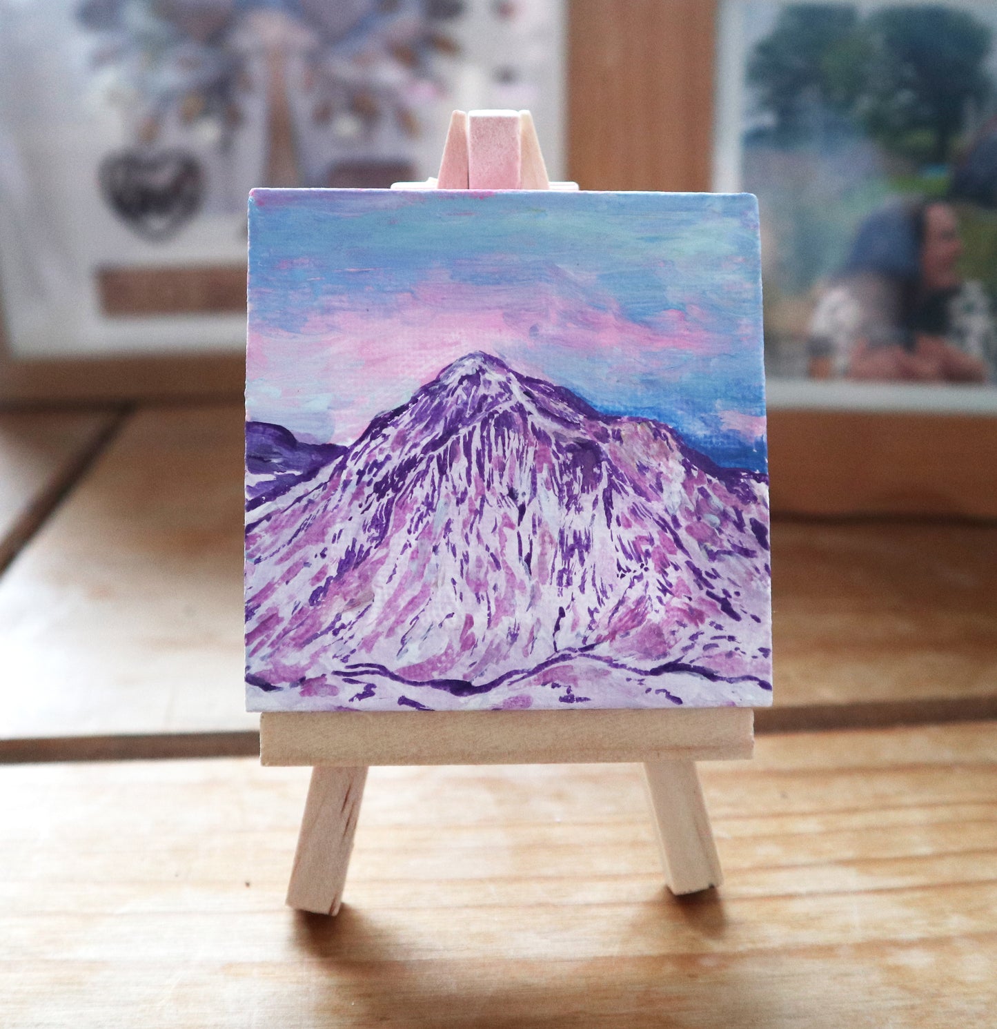 Day 06 - 7x7cm Mini Canvas - Buachaille Etive Mòr in Winter