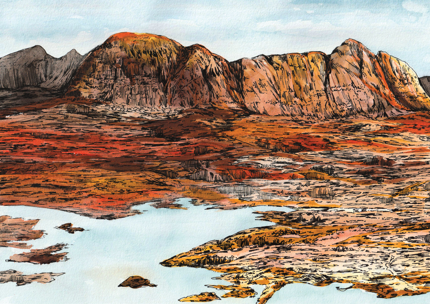Original Suilven Watercolour Painting
