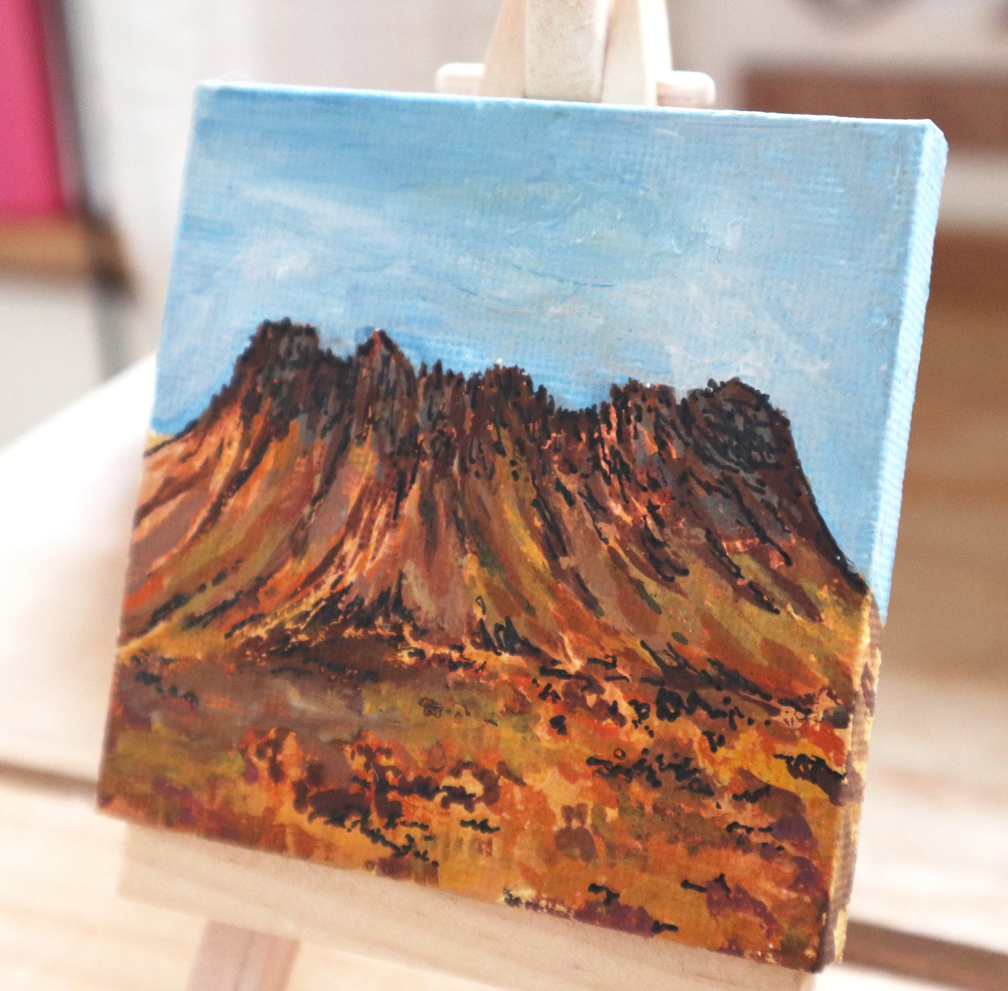 Day 09 - 7x7cm Mini Canvas - Stac Pollaidh, Ullapool