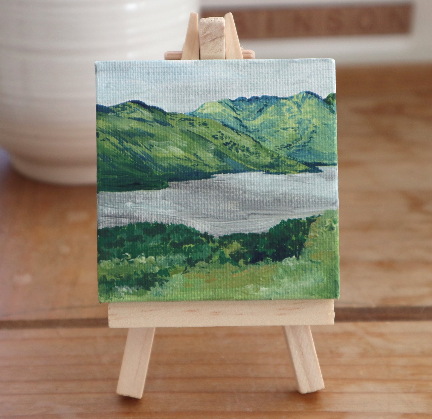 Day 14 - 7x7cm Mini Canvas - Loch Lomond