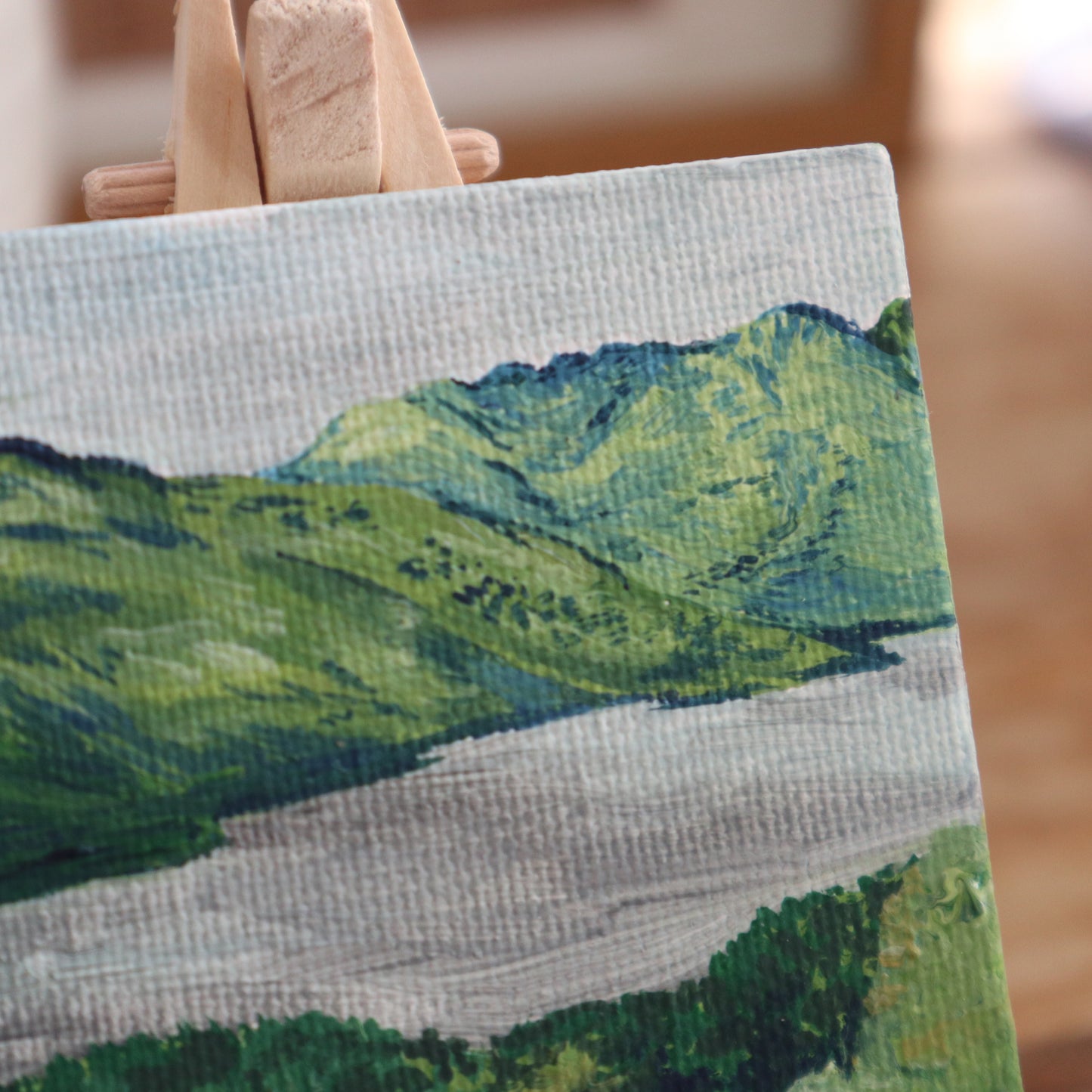 Day 14 - 7x7cm Mini Canvas - Loch Lomond