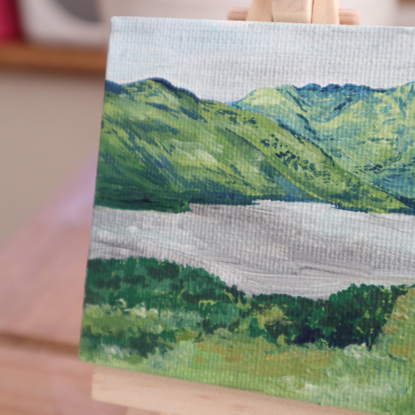 Day 14 - 7x7cm Mini Canvas - Loch Lomond