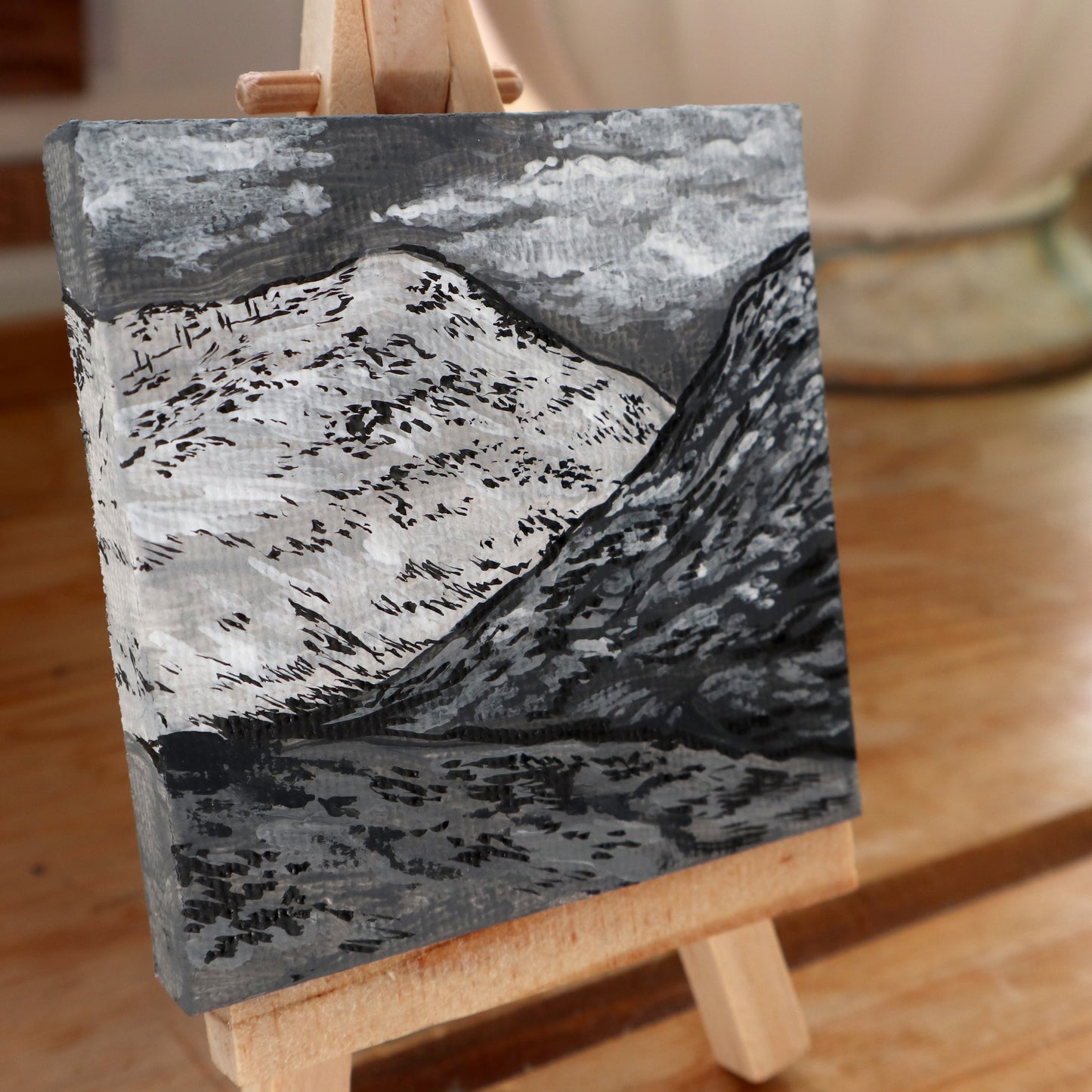 Day 15 - 7x7cm Mini Canvas - Glencoe Ski Range