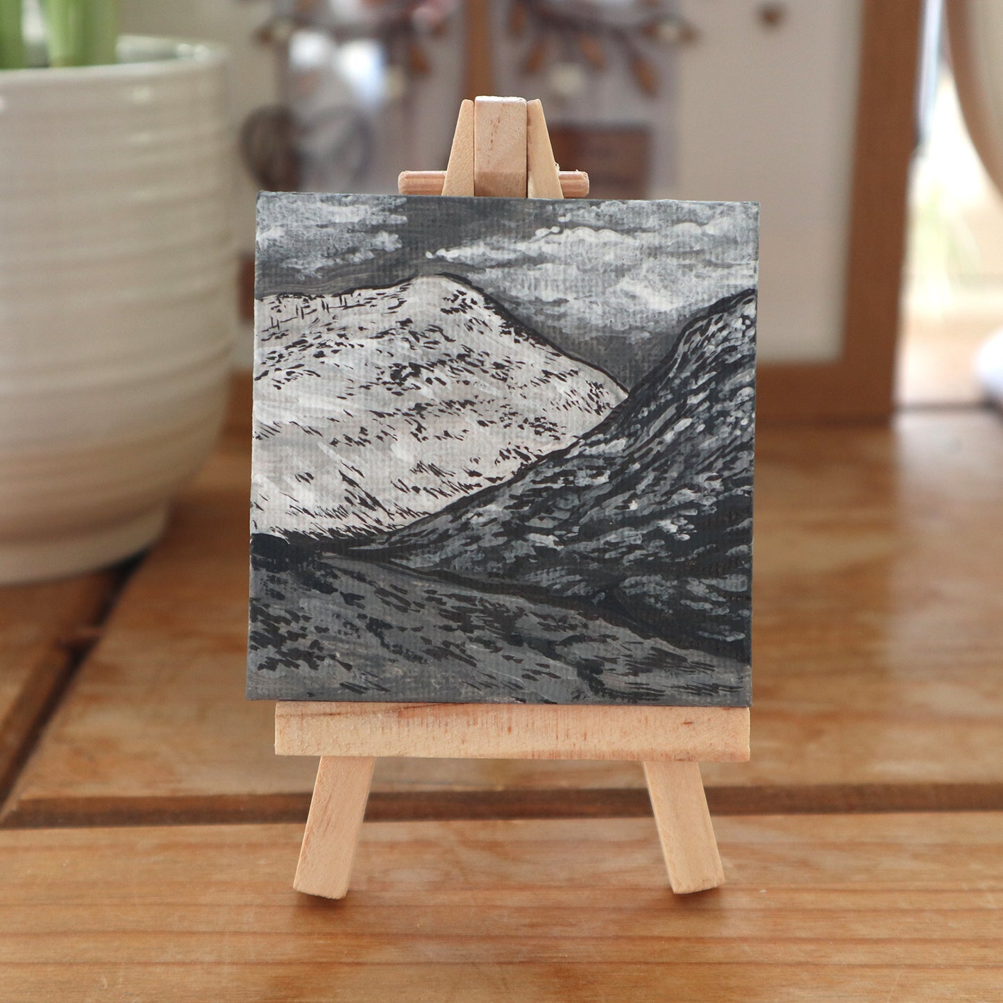 Day 15 - 7x7cm Mini Canvas - Glencoe Ski Range