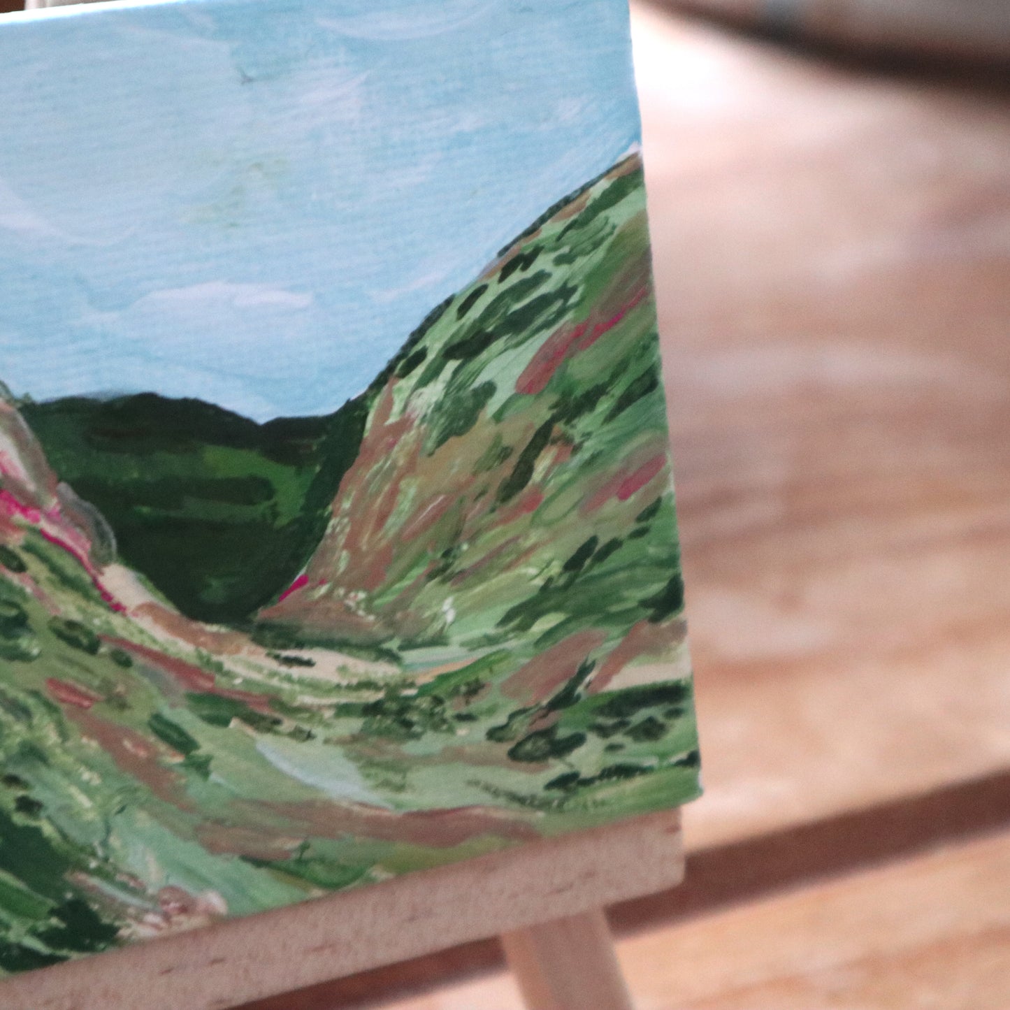 Day 16 - 7x7cm Mini Canvas - Glencoe Spring is coming