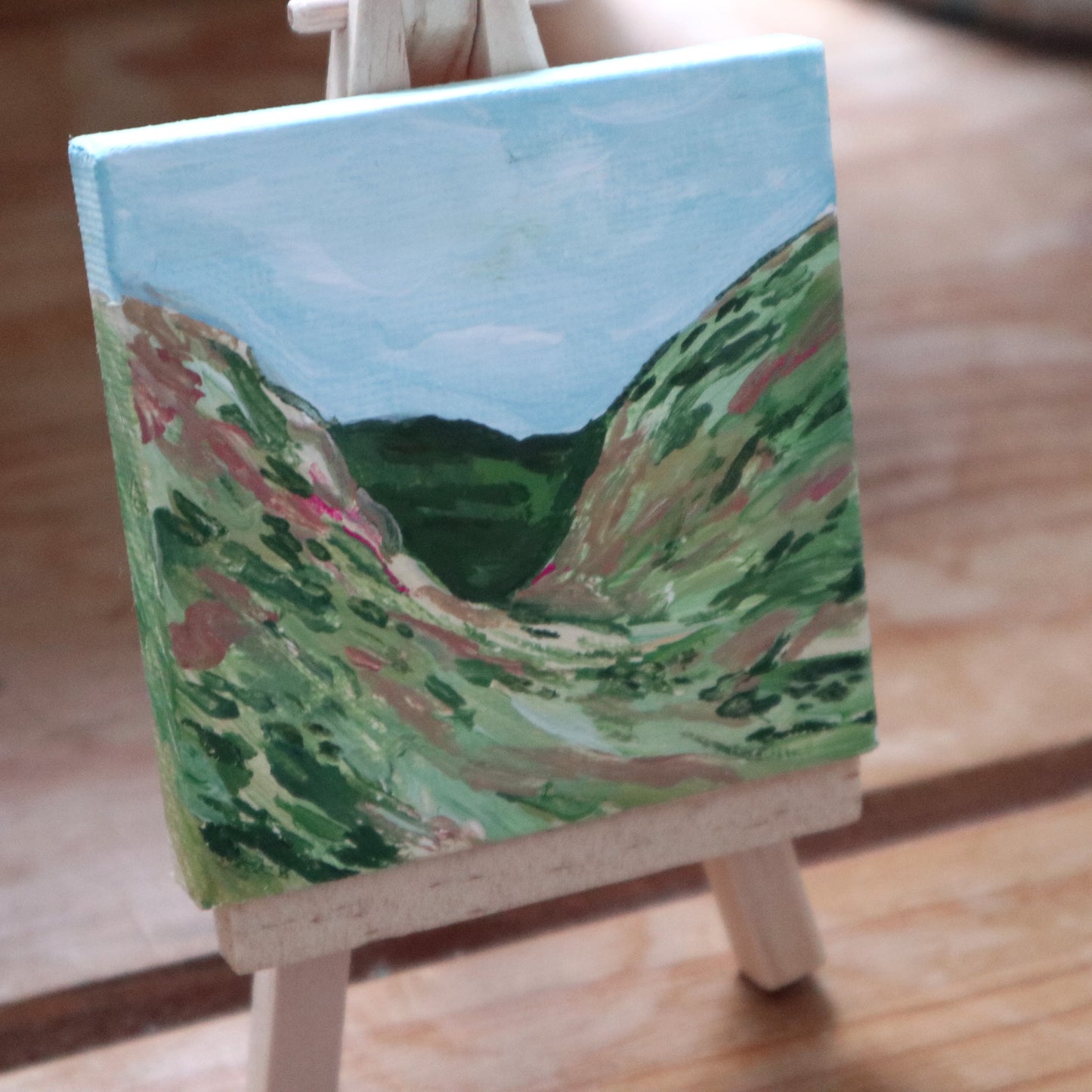 Day 16 - 7x7cm Mini Canvas - Glencoe Spring is coming
