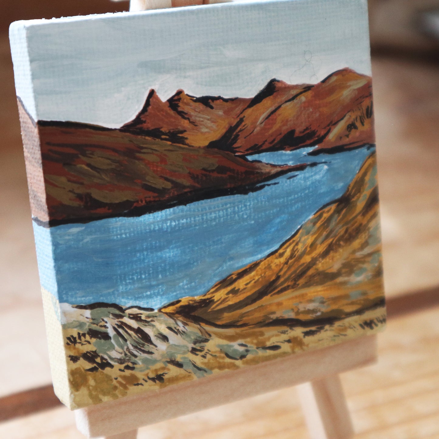 Day 27 - 7x7cm Mini Canvas - Loch Nevis
