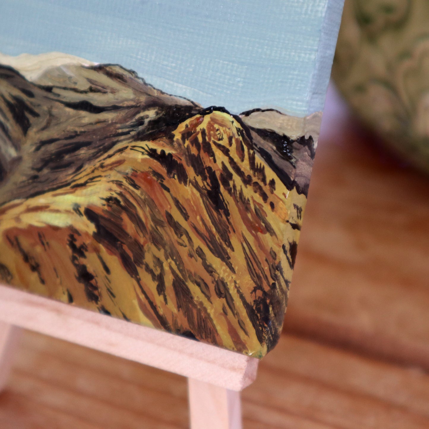 Day 34 - 7x7cm Mini Canvas - South Glenshiel Ridge