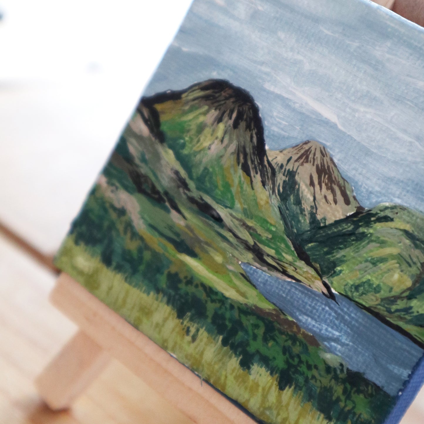 Day 36 - 7x7cm Mini Canvas - Wastwater, Lake District