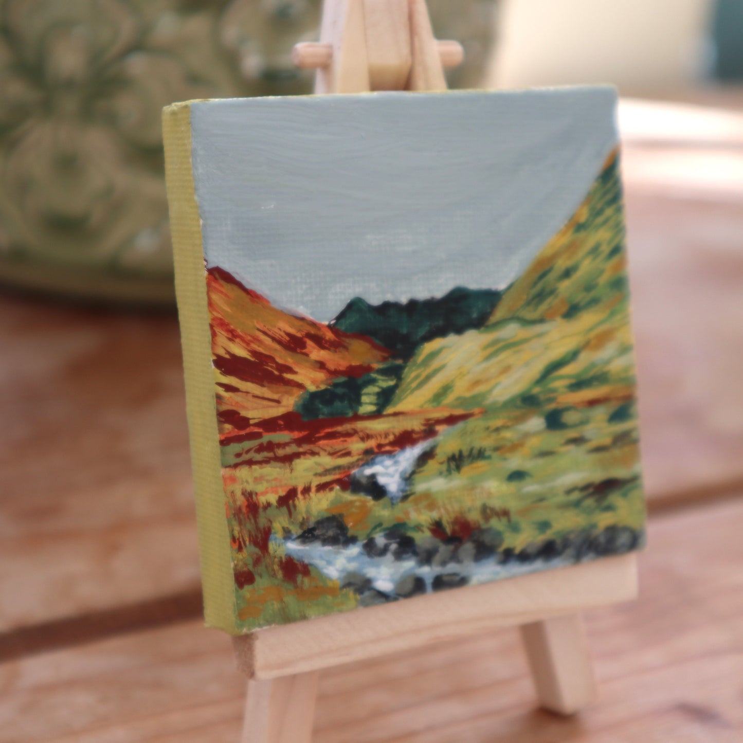 Day 38 - 7x7cm Mini Canvas - St Sunday Crag, Lake District