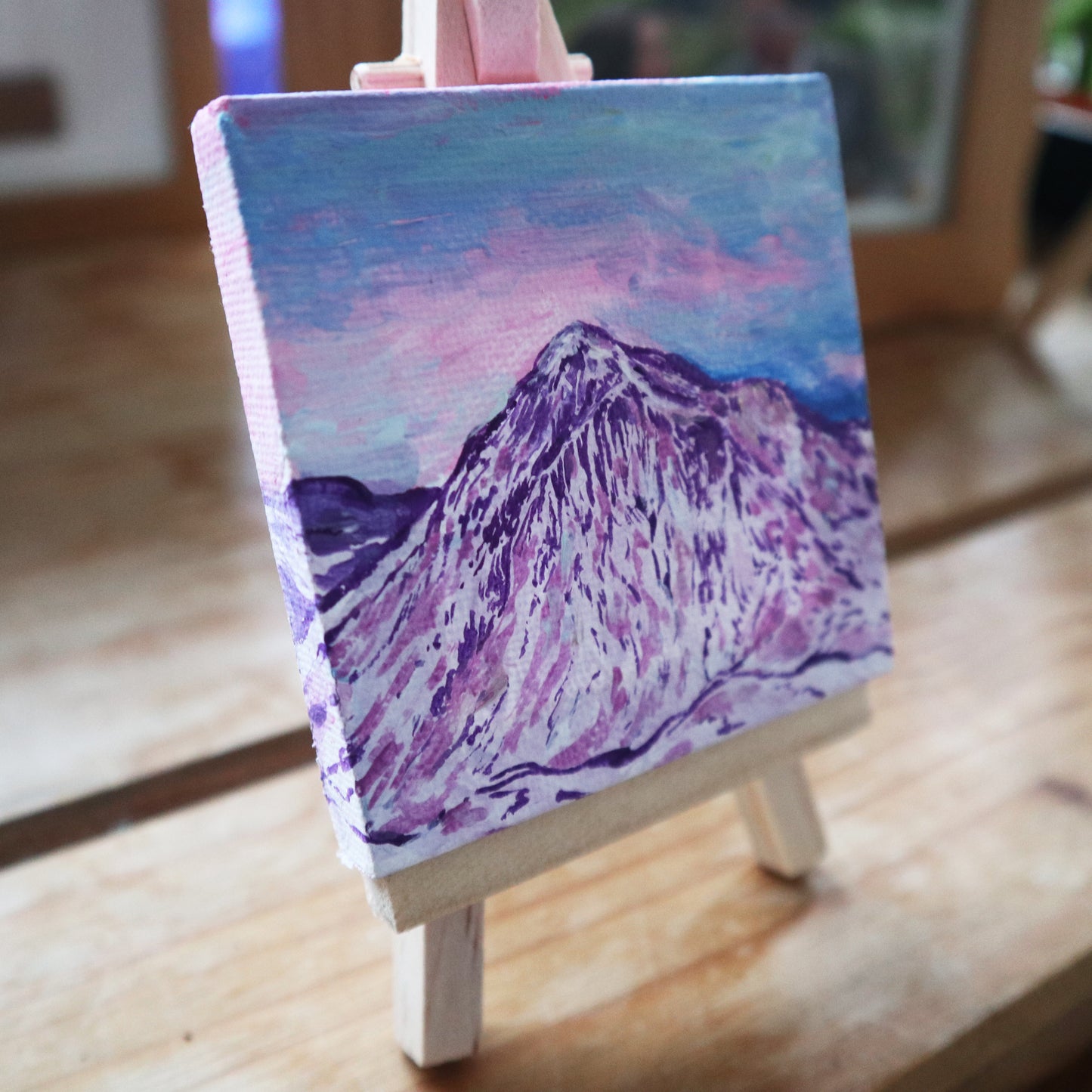 Day 06 - 7x7cm Mini Canvas - Buachaille Etive Mòr in Winter