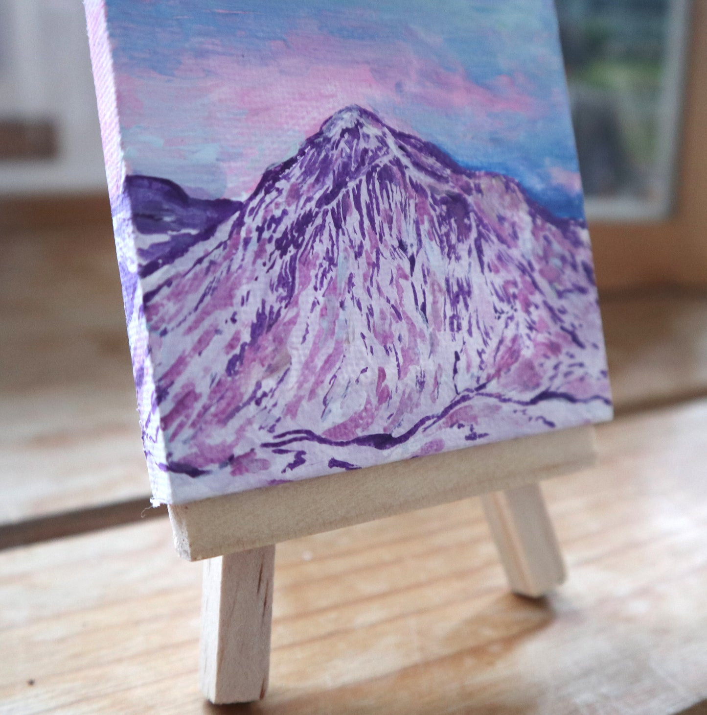 Day 06 - 7x7cm Mini Canvas - Buachaille Etive Mòr in Winter