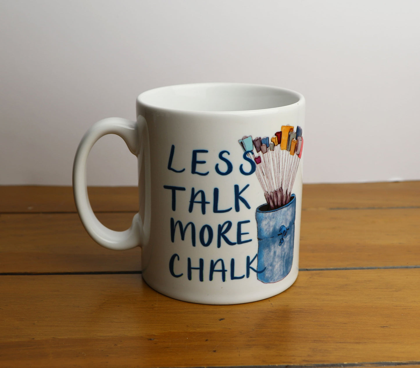 Less Talk, More Chalk Climbing Pun Ceramic Mug